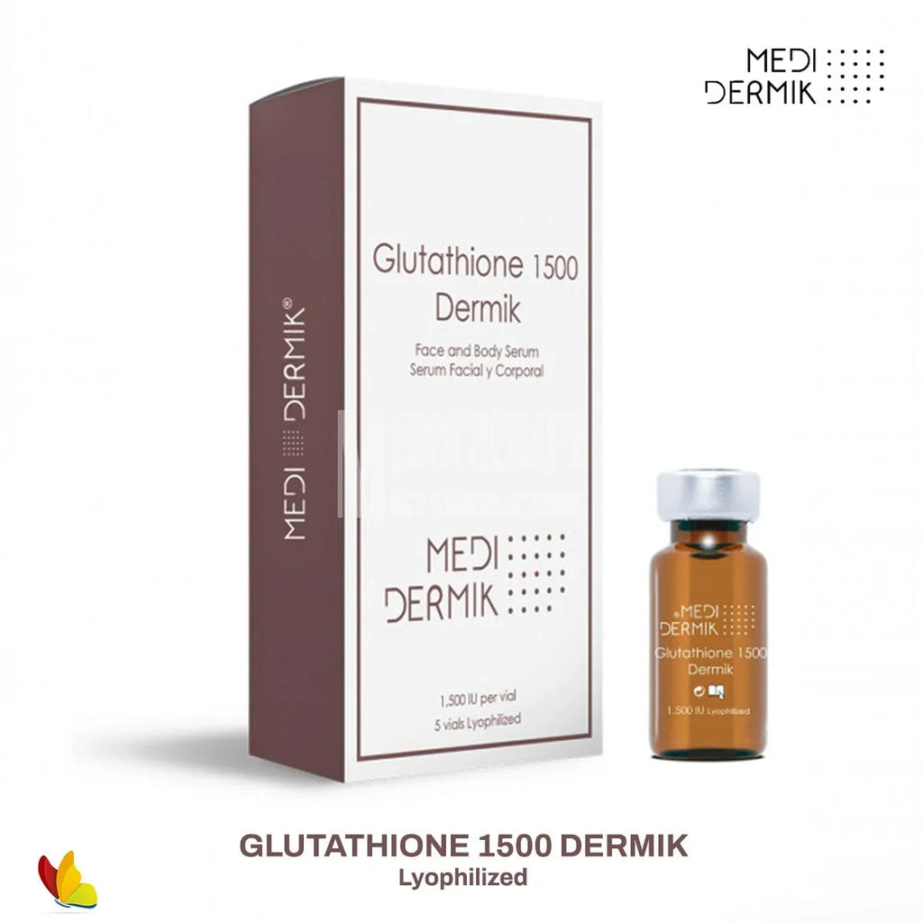 glutathione mesotherapy 1500 Dermik Lyophilized By Medidermik Neila - Glutathione Comprime Brighter skin Size:60 gelcaps